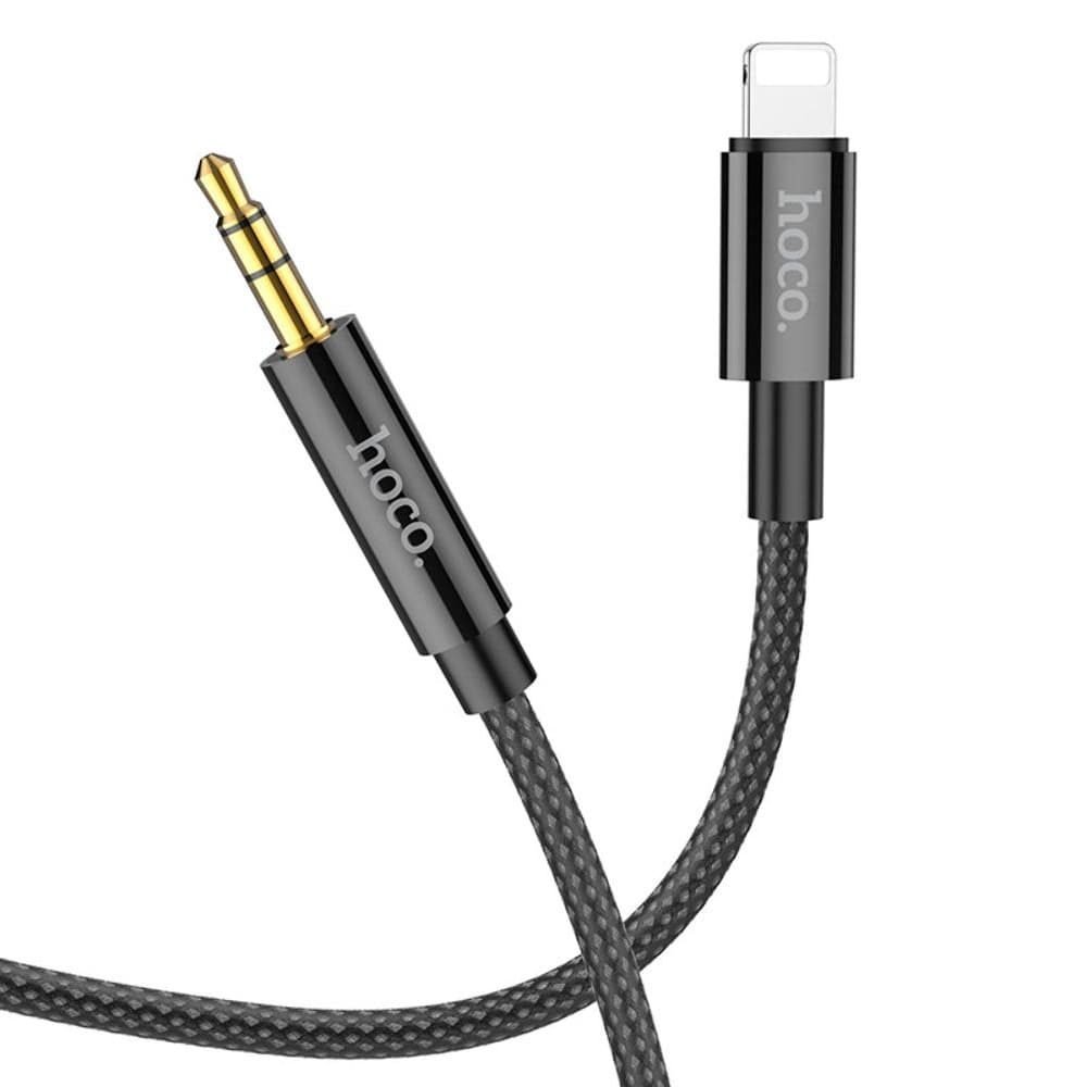 AUX-USB-кабель Hoco UPA19, Lightning на Jack 3.5, 100 см, чорний
