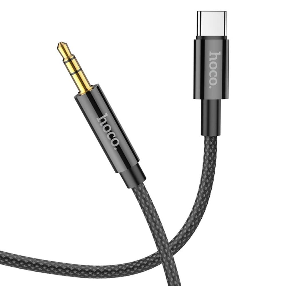 AUX-USB-кабель Hoco UPA19, Type-C на Jack 3.5, 100 см, черный