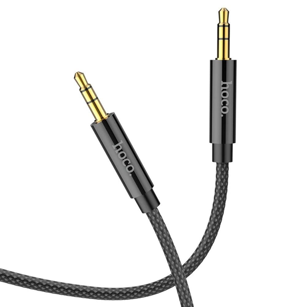 AUX-USB-кабель Hoco UPA19, Jack 3.5 на Jack 3.5, 100 см, чорний