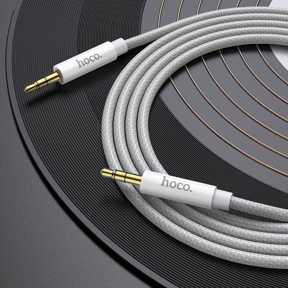 AUX-USB-кабель Hoco UPA19, Jack 3.5 на Jack 3.5, 200 см, серый