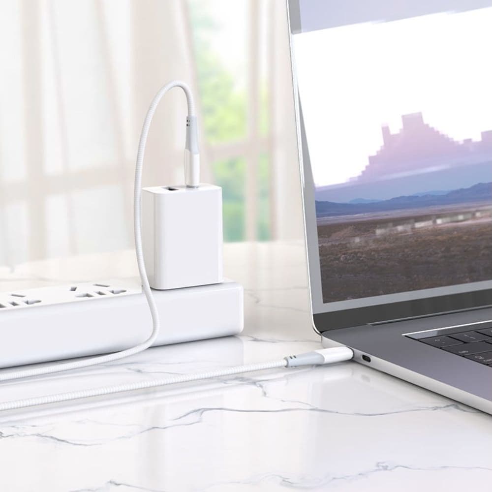 USB-кабель Hoco X70, Type-C на Type-C, 100 см, 60 Вт, поддерживает Mi Turbo Mode, белый