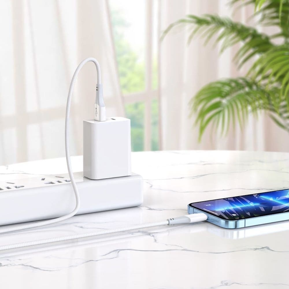 USB-кабель Hoco X70, Lightning, 2.4 А, 100 см, белый
