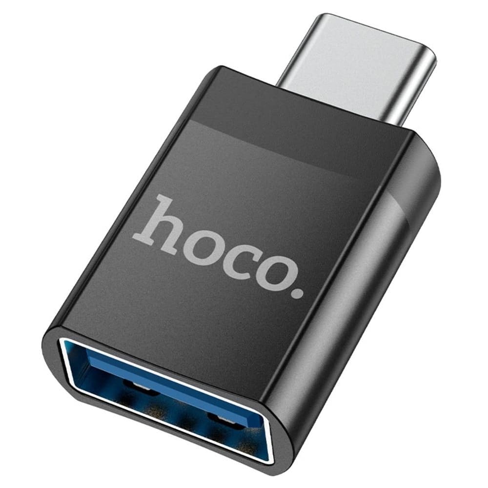 Переходник Hoco UA17, Type-C male на USB female USB3.0, черный