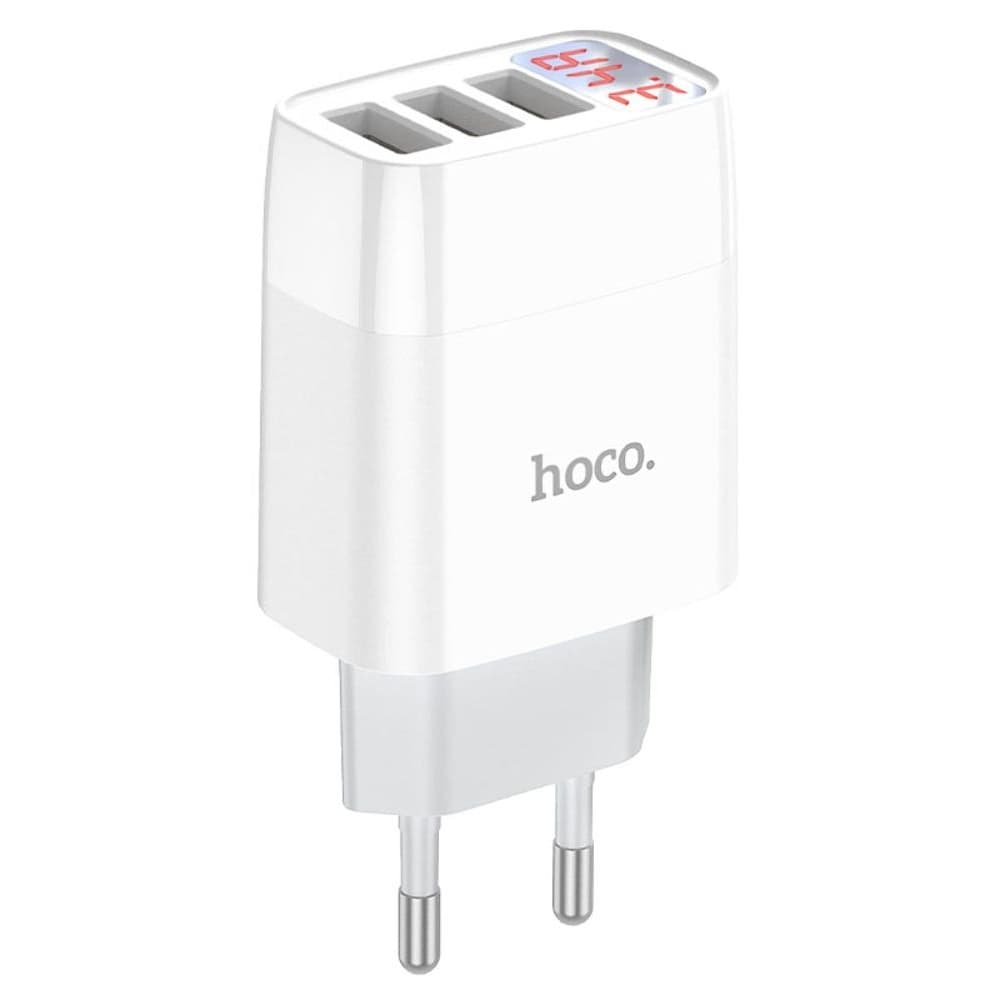 Сетевое зарядное устройство Hoco C93A, 3 USB, белое