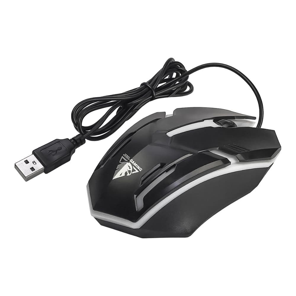 Мышка проводная игровая Jedel M66, 1000 DPI, с RGB-подсветкой, черная
