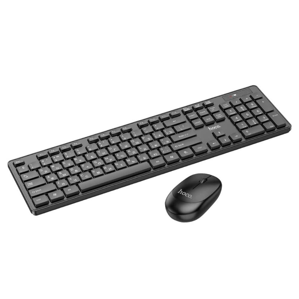 Клавиатура беспроводная с мышкой Hoco GM17, ENG/ РУС, чорний