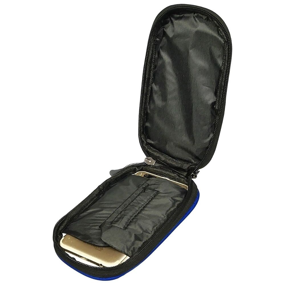 Вело-мото держатель-сумка, с двумя отсеками и держателем телефона, сенсорных телефонов, черно-салатовая