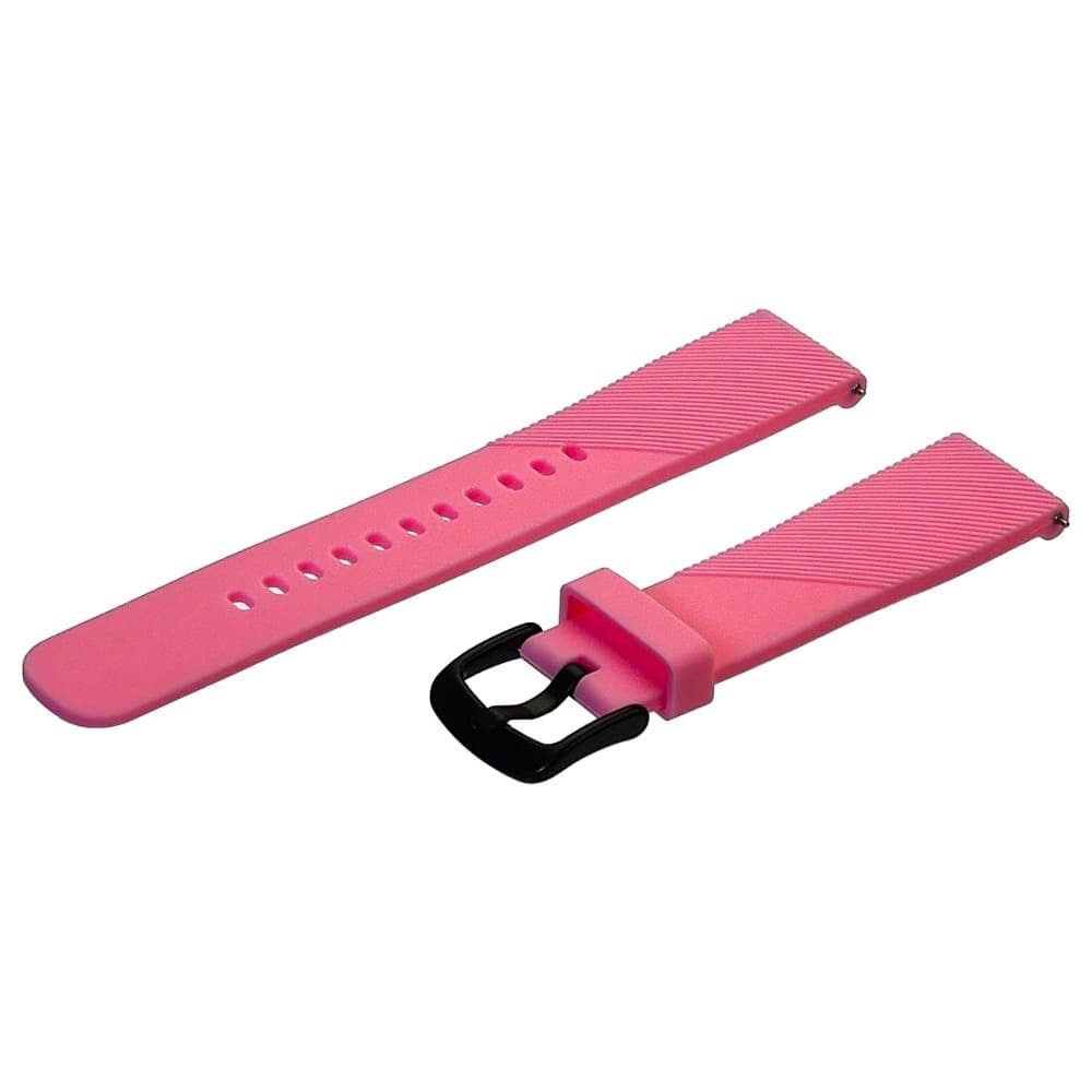 Ремешок силиконовый Semi-twill универсальный 20 мм, розовый