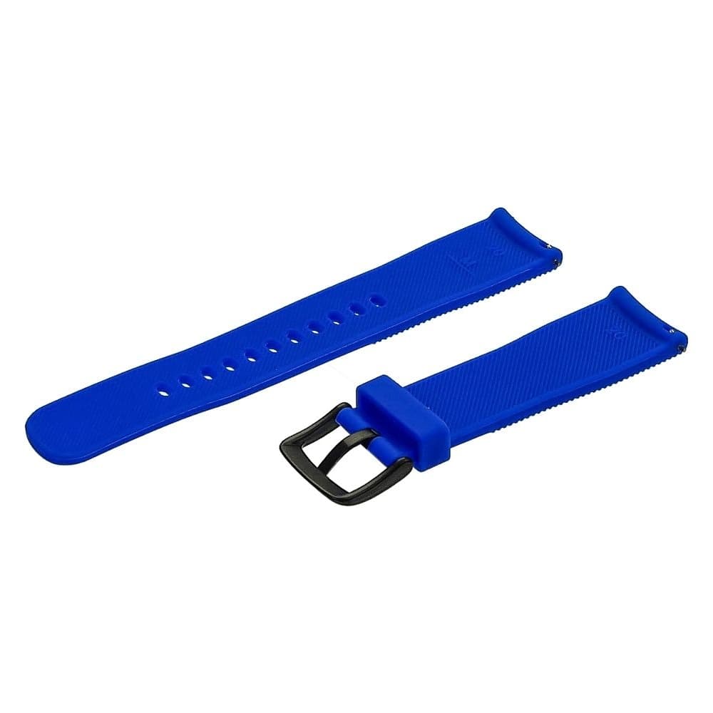 Ремешок силиконовый Semi-twill универсальный 20 мм, синий