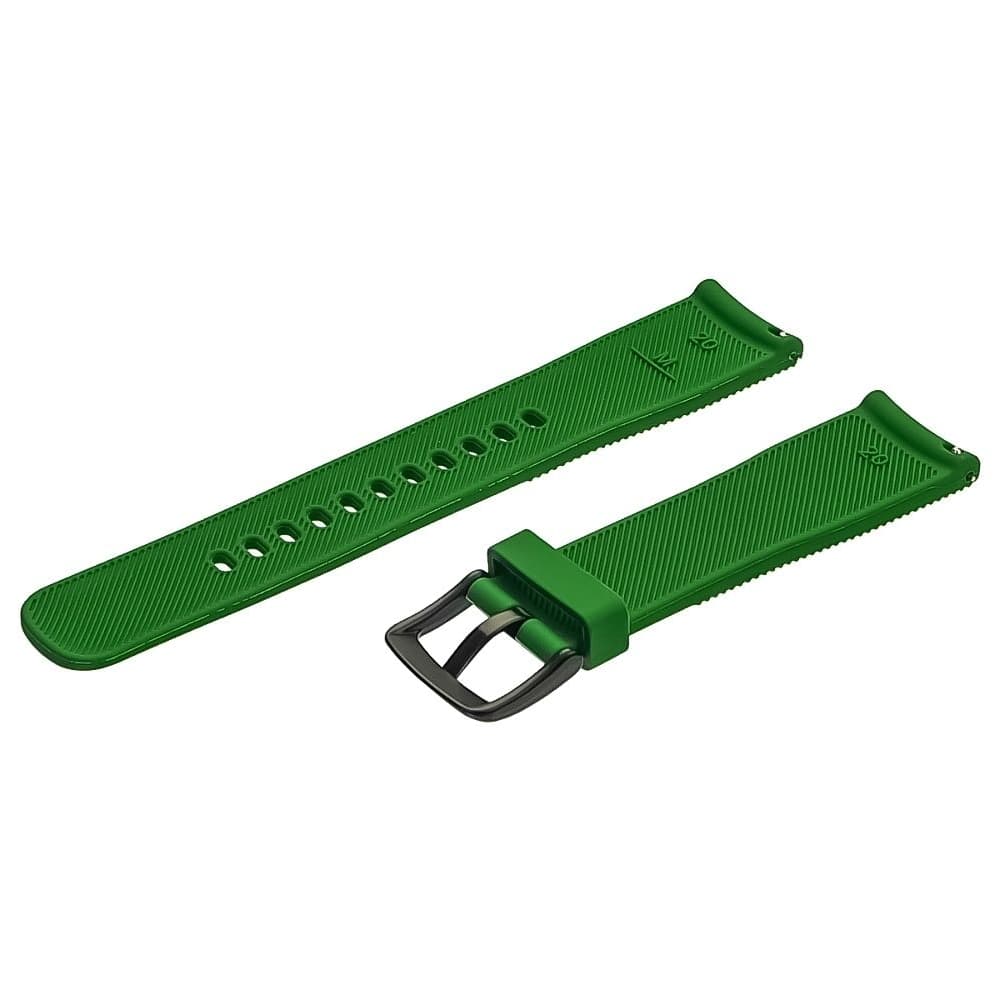 Ремешок силиконовый Semi-twill универсальный 20 мм, зеленый