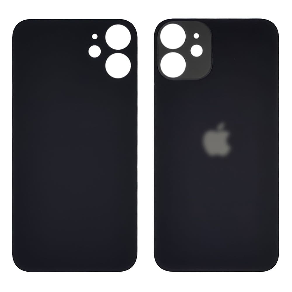 Задняя крышка Apple iPhone 12 Mini, черная, не нужно снимать стекло камеры, big hole, Original (PRC) | корпус, панель аккумулятора, АКБ, батареи