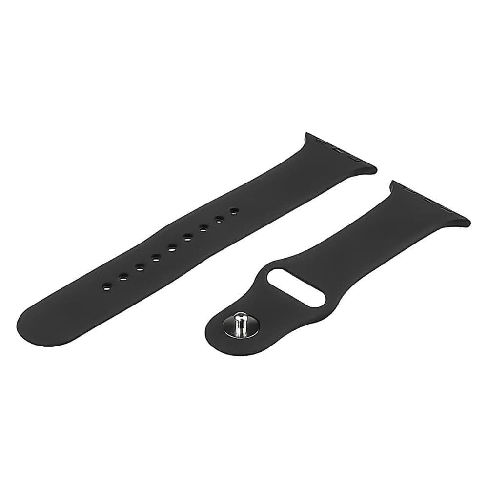 Ремешок силиконовый Apple Watch Sport Band 38, 40, 41 мм, размер L, черный