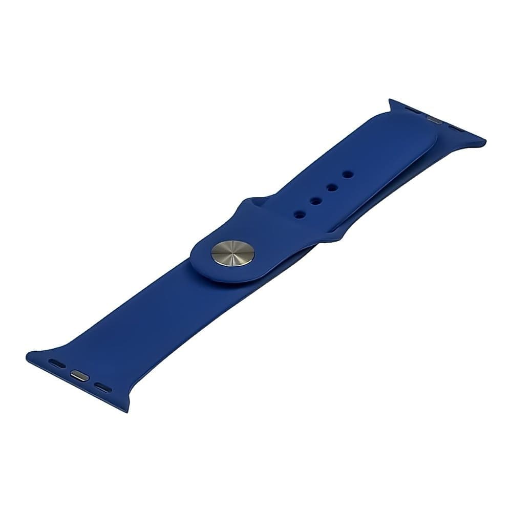 Ремешок силиконовый для Apple Watch Sport Band 38/ 40/ 41 мм, размер L, синий