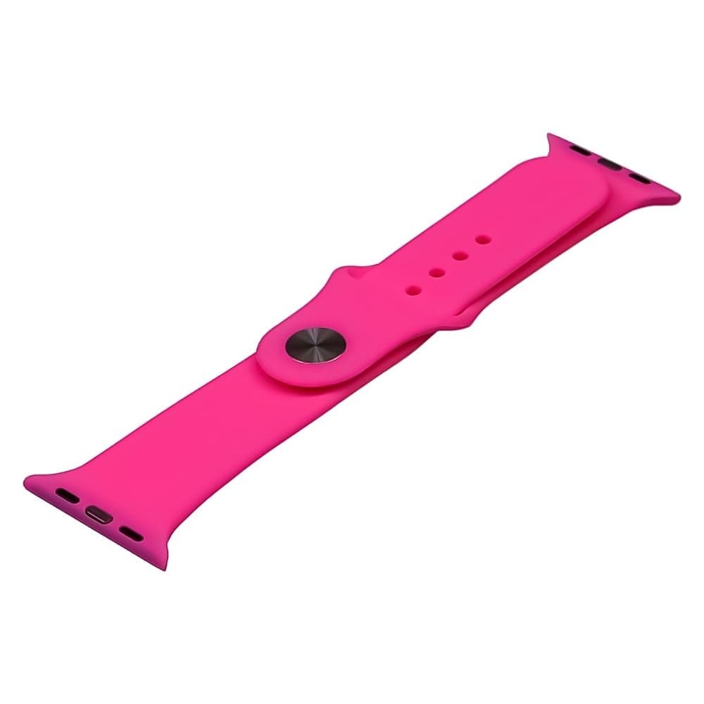 Ремешок силиконовый для Apple Watch Sport Band 38, 40, 41 мм, размер L, розовый