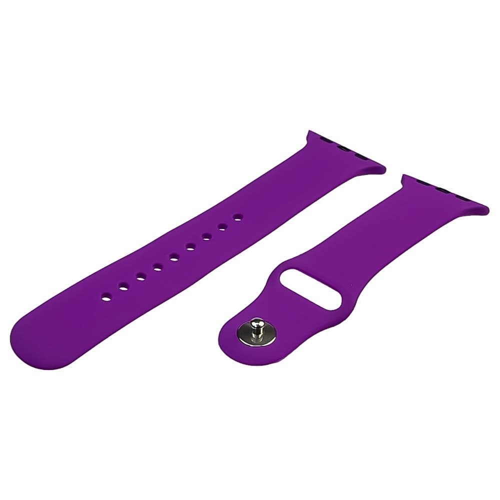 Ремешок силиконовый для Apple Watch Sport Band 38/ 40/ 41 мм, размер L, фиолетовый