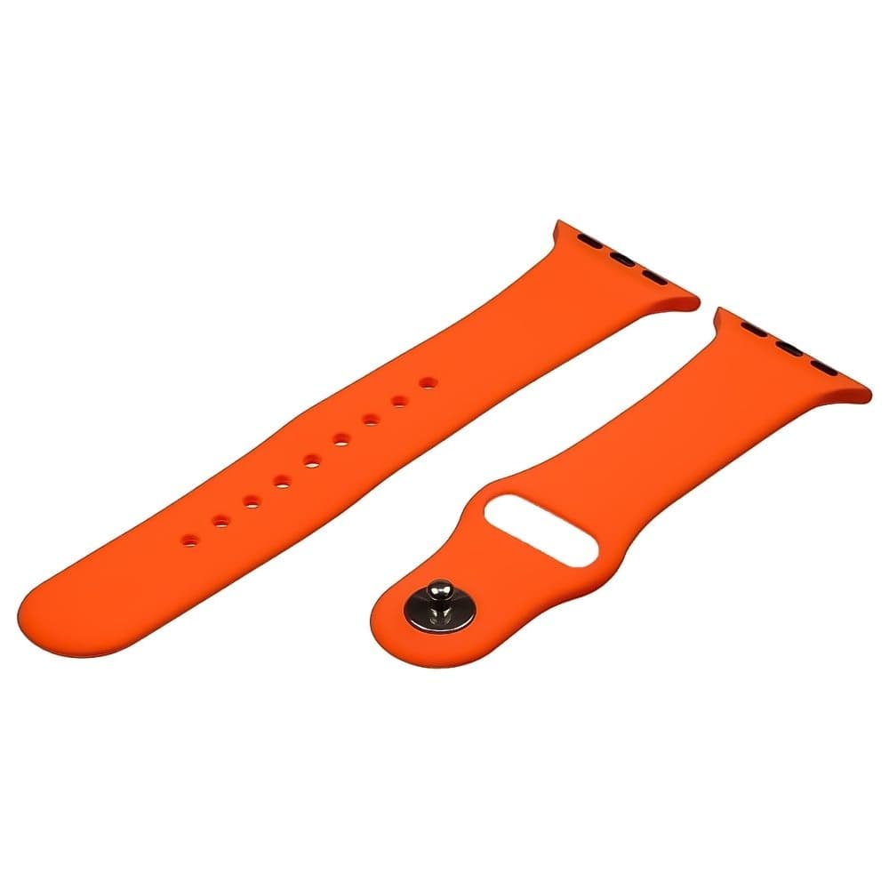 Ремешок силиконовый для Apple Watch Sport Band 38/ 40/ 41 мм размер l, оранжевый
