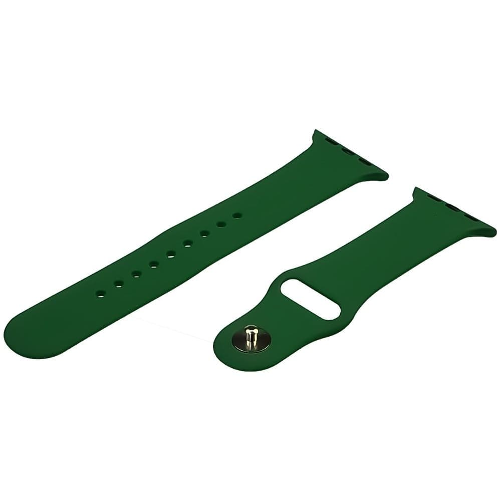 Ремешок силиконовый для Apple Watch Sport Band 38/ 40/ 41 мм, размер L, зеленый