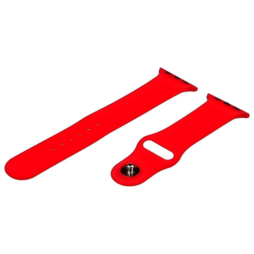 Ремешок силиконовый для Apple Watch Sport Band 38/ 40/ 41 мм, размер S, красный