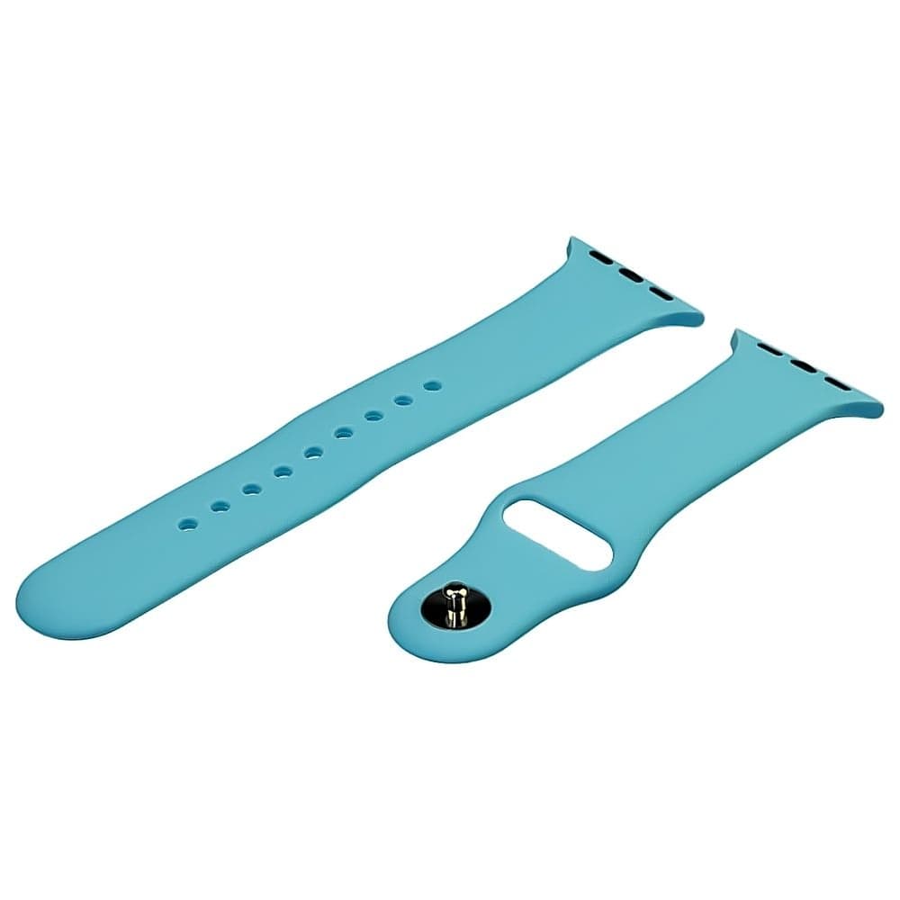 Ремешок силиконовый для Apple Watch Sport Band, 42 мм, 44 мм, 45 мм, размер L, бирюзовый