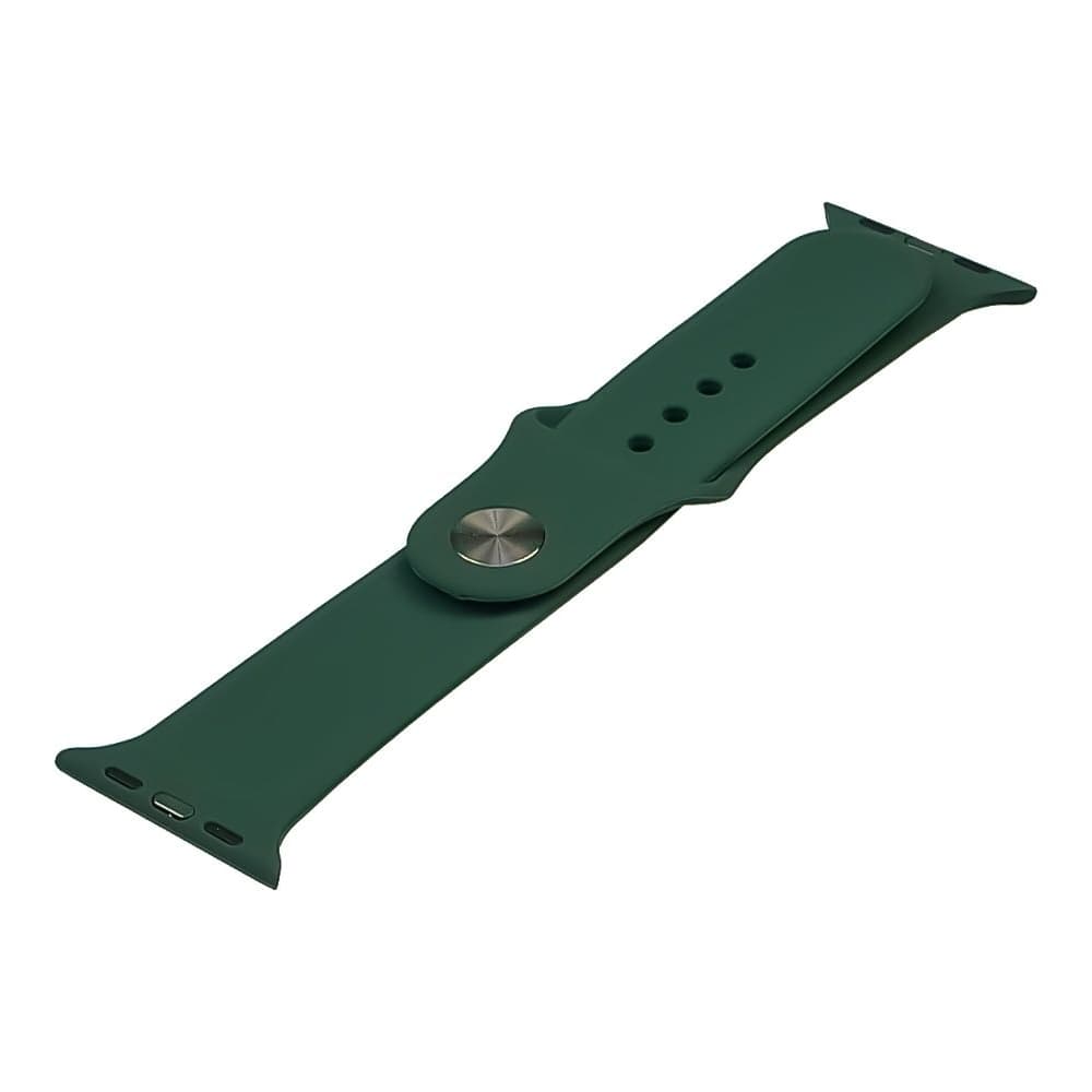 Ремешок силиконовый для Apple Watch Sport Band, 42 мм, 44 мм, 45 мм, размер L, зеленый