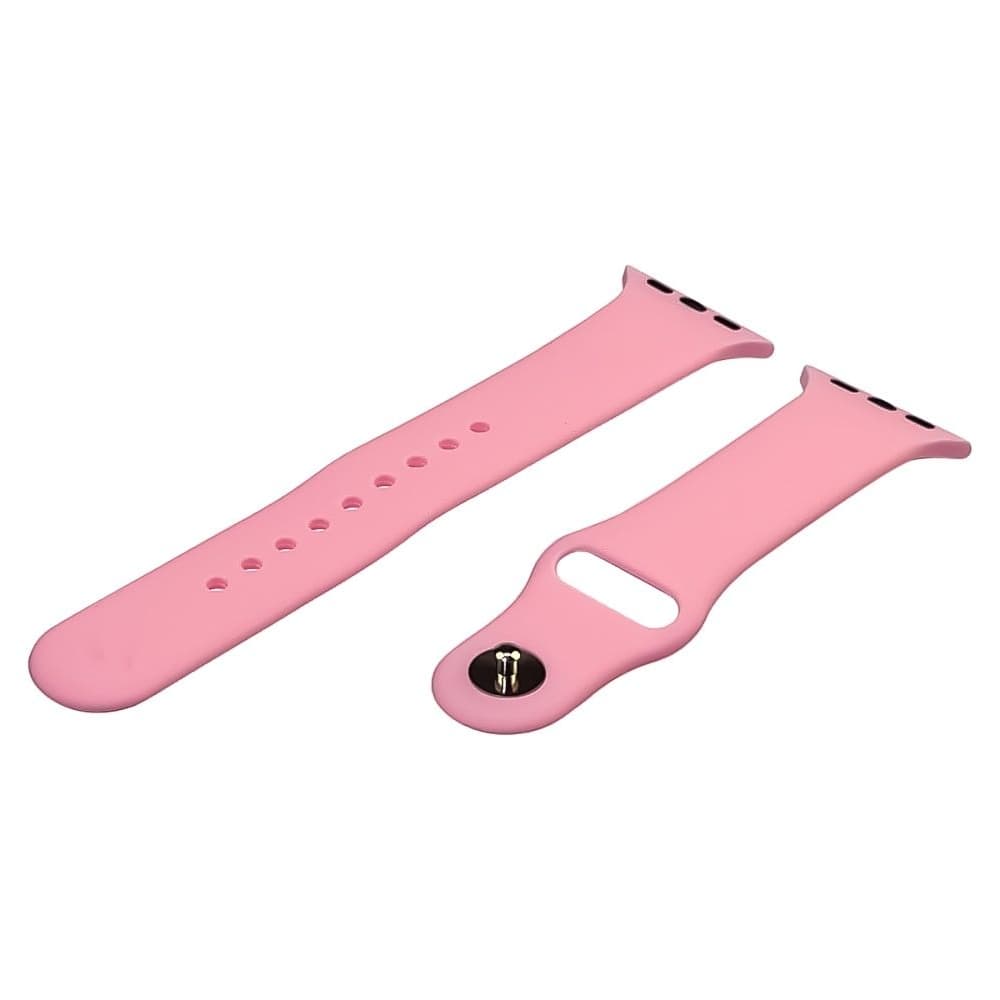 Ремешок силиконовый для Apple Watch Sport Band, 42 мм, 44 мм, 45 мм, размер L, розовый