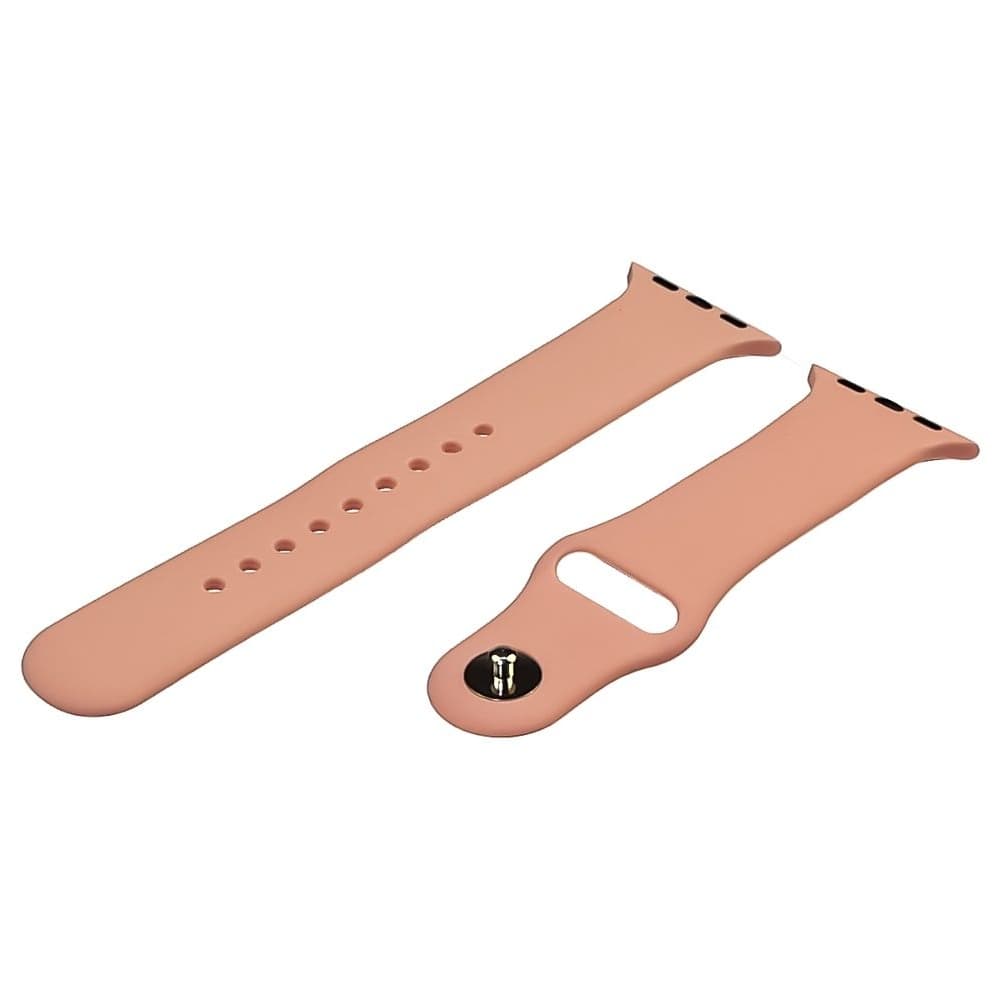 Ремешок силиконовый для Apple Watch Sport Band, 42 мм, 44 мм, 45 мм, размер L, персиковый