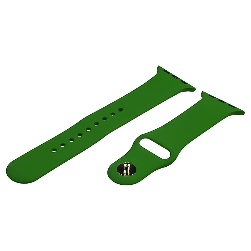 Ремешок силиконовый для Apple Watch Sport Band, 42 мм, 44 мм, 45 мм, размер L, зеленый