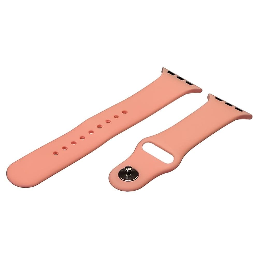 Ремешок силиконовый для Apple Watch Sport Band, 42 мм, 44 мм, 45 мм, размер S, персиковый