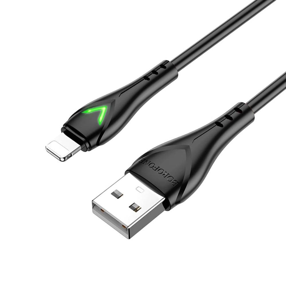USB-кабель Borofone BX65, Lightning, 2.4 А, 100 см, чорний