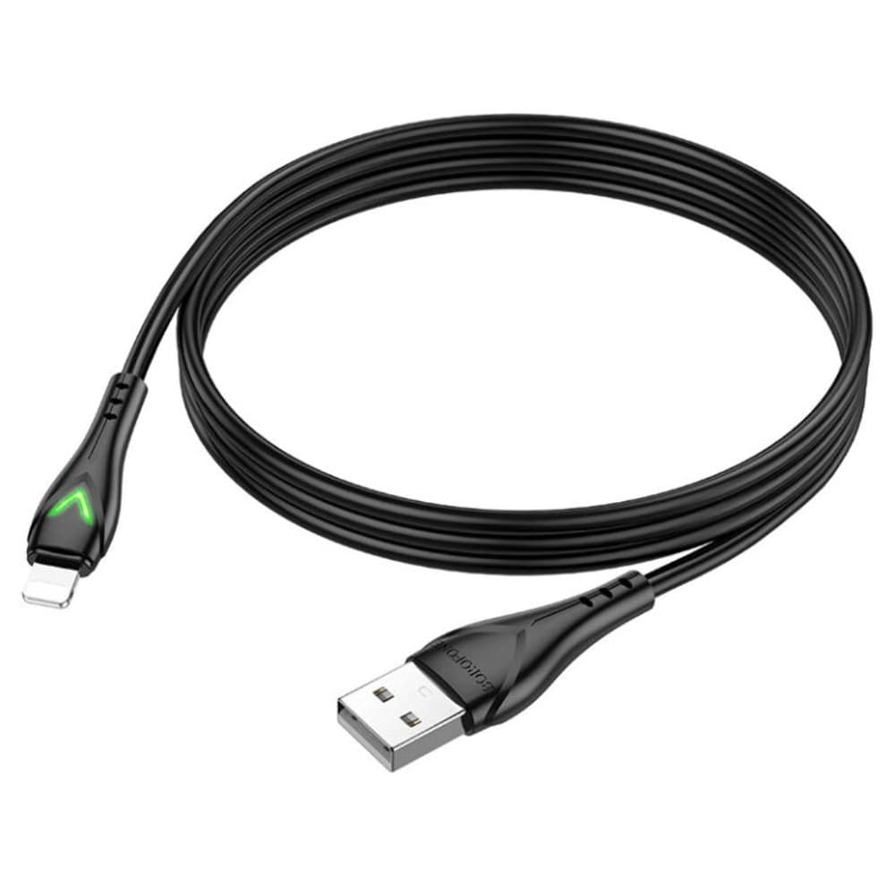 USB-кабель Borofone BX65, Lightning, 2.4 А, 100 см, черный