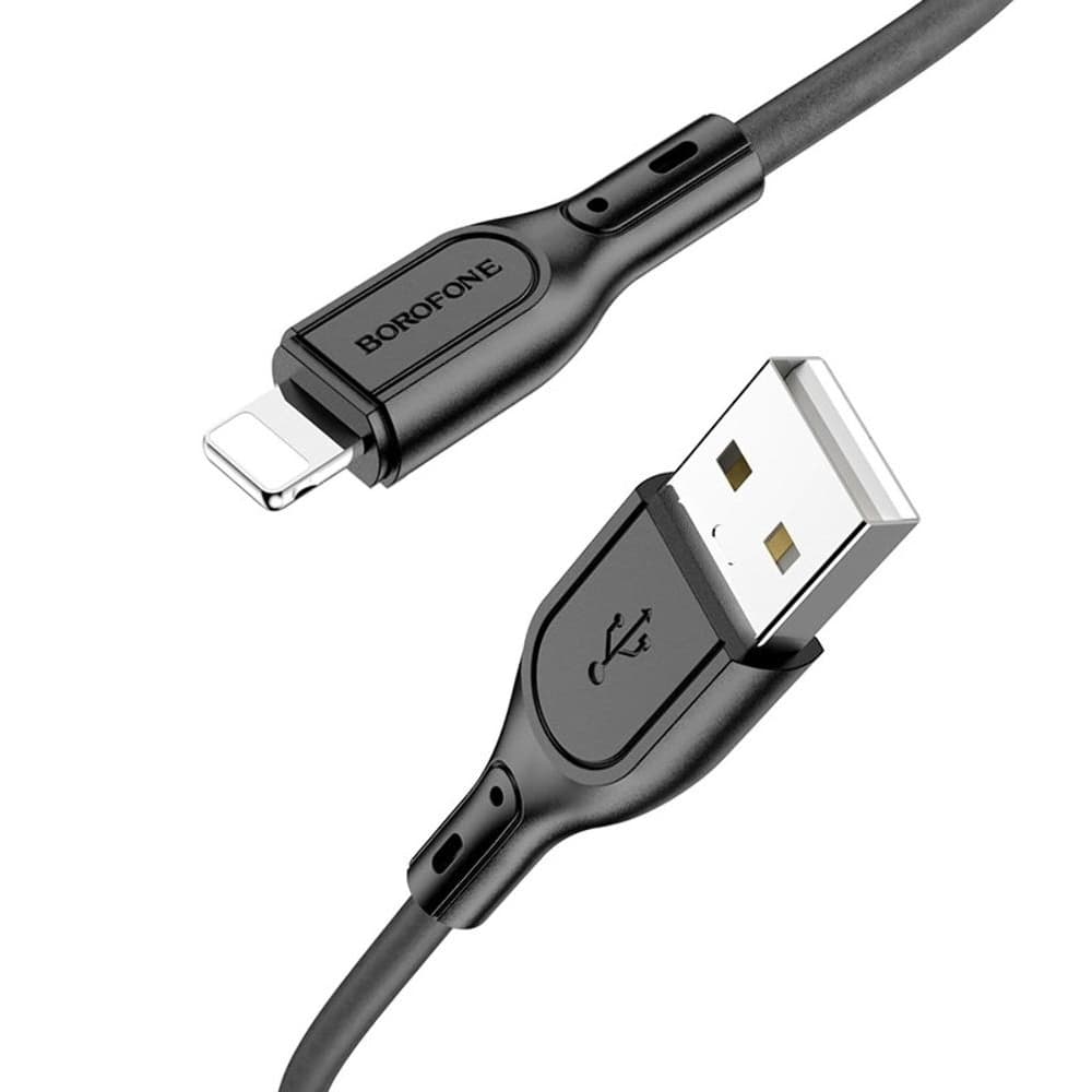 USB-кабель Borofone BX66, Lightning, 2.4 А, 100 см, черный