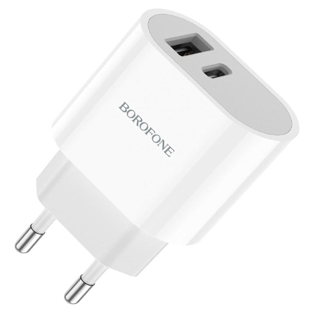 Сетевое зарядное устройство Borofone BA62A, 1 USB, Power Delivery, белое