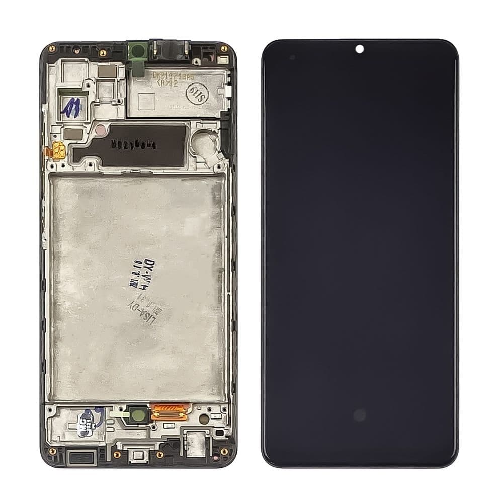 Дисплей Samsung SM-A325 Galaxy A32, черный | с тачскрином | с передней панелью | High Copy, OLED, с широким ободком | дисплейный модуль, экран, монитор