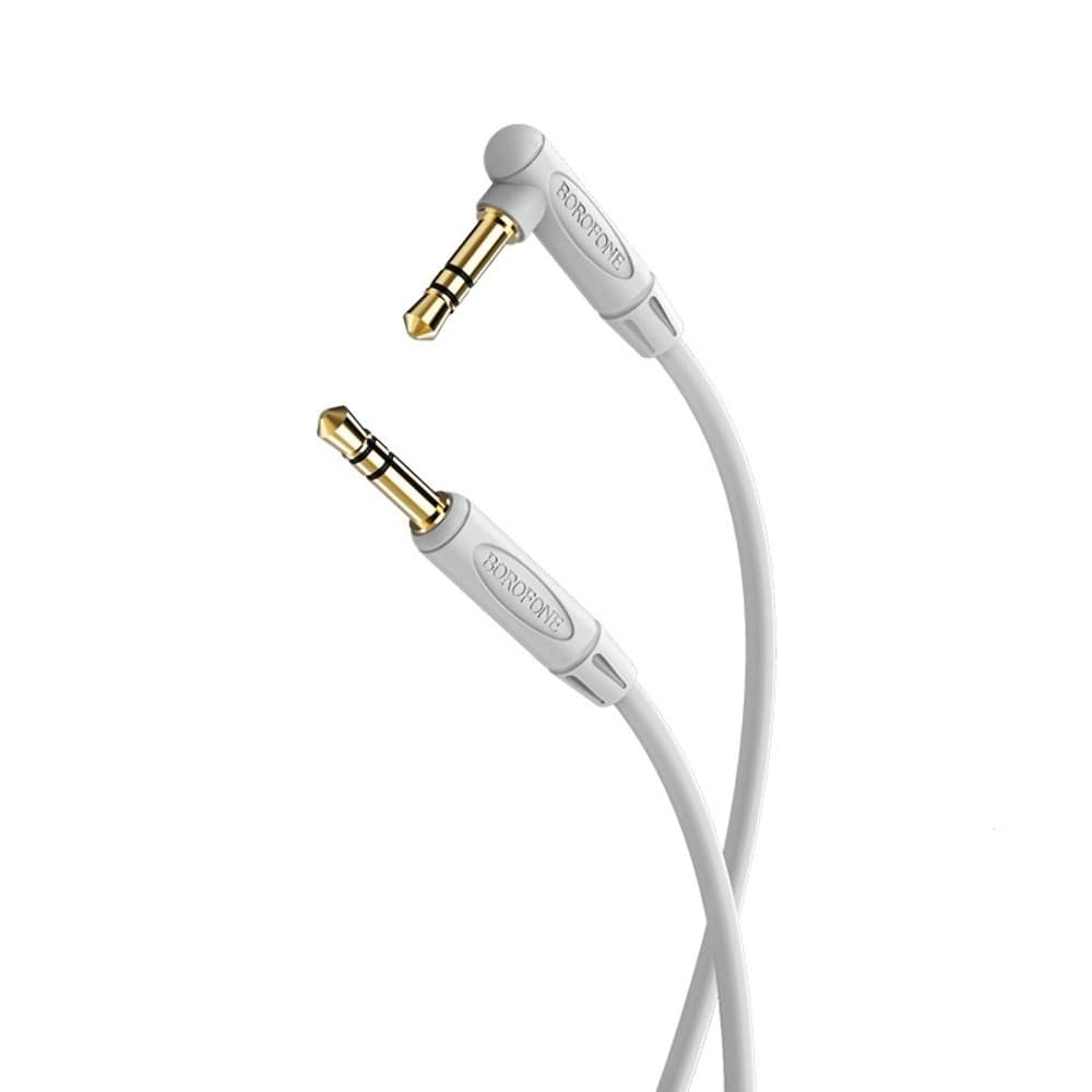 AUX-USB-кабель Borofone BL4, Jack 3.5 на Jack 3.5, 200 см, сірий