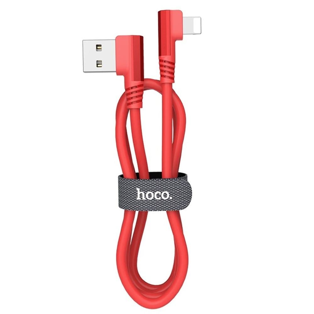 USB-кабель Hoco U83, Lightning, 2.4 А, 120 см, красный