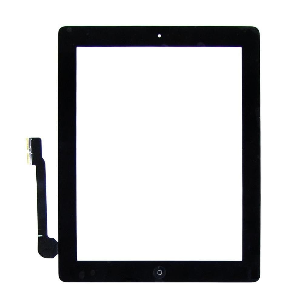 Тачскрин Apple iPad 3, iPad 4, A1403, A1416, A1430, черный, с кнопкой Home | Original (PRC) | сенсорное стекло, экран