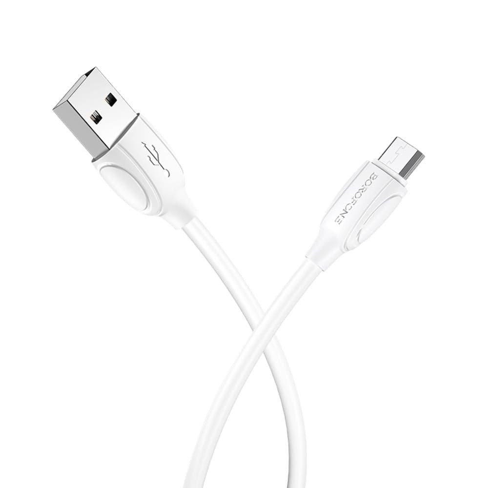 USB-кабель Borofone BX19, Micro-USB, 1.3 А, 100 см, белый