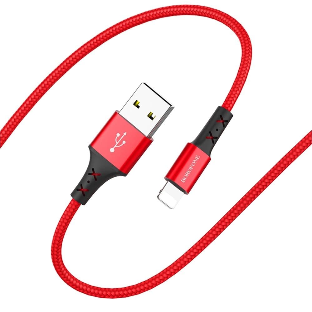 USB-кабель Borofone BX20, Lightning, 2.0 А, 100 см, красный