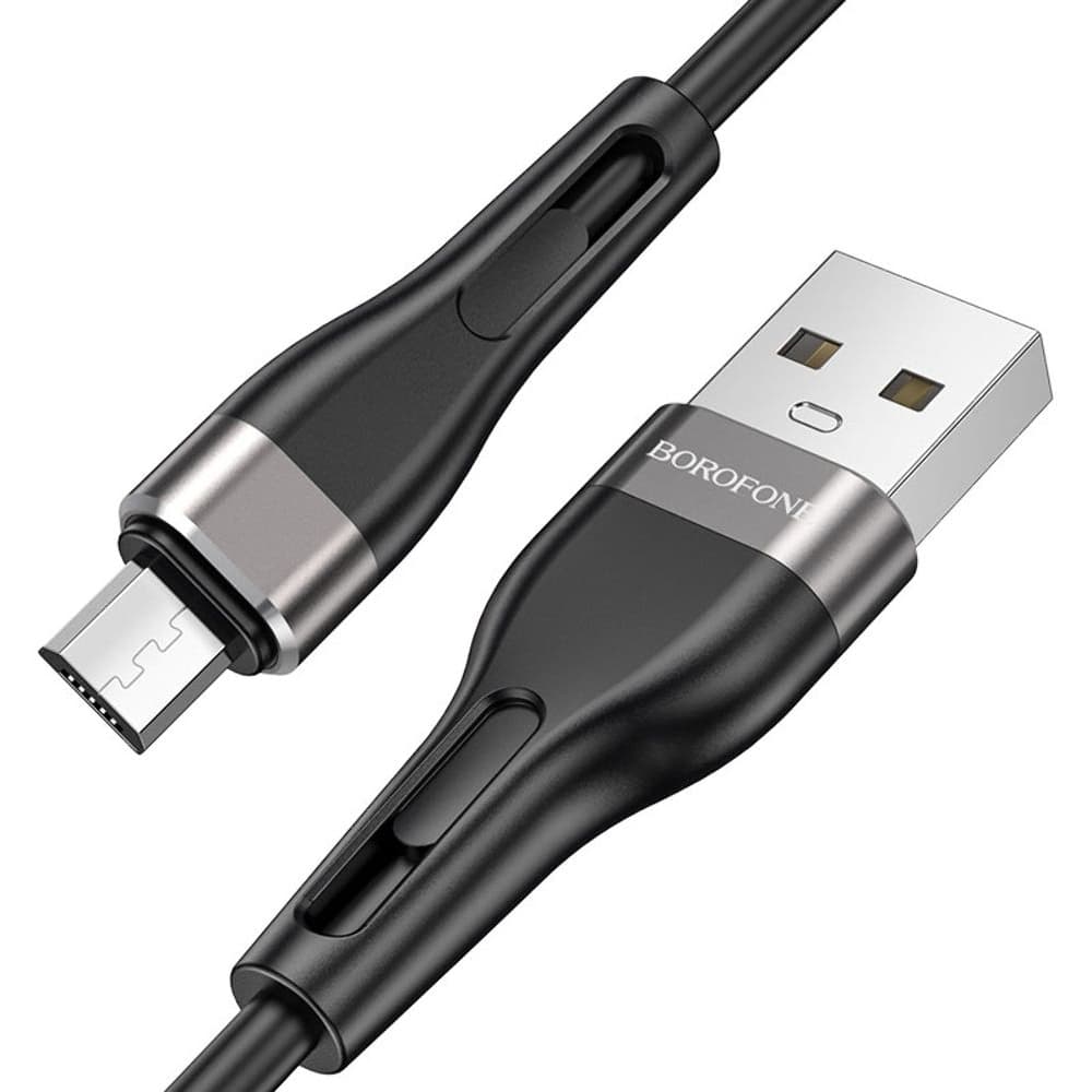 USB-кабель Borofone BX46, Micro-USB, 2.4 А, 100 см, чорний