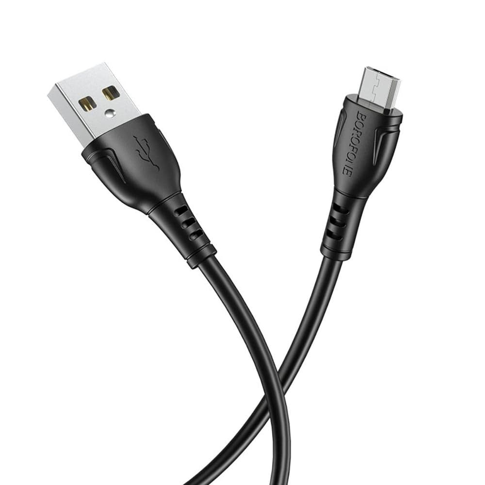 USB-кабель Borofone BX51, Micro-USB, 2.4 А, 100 см, чорний