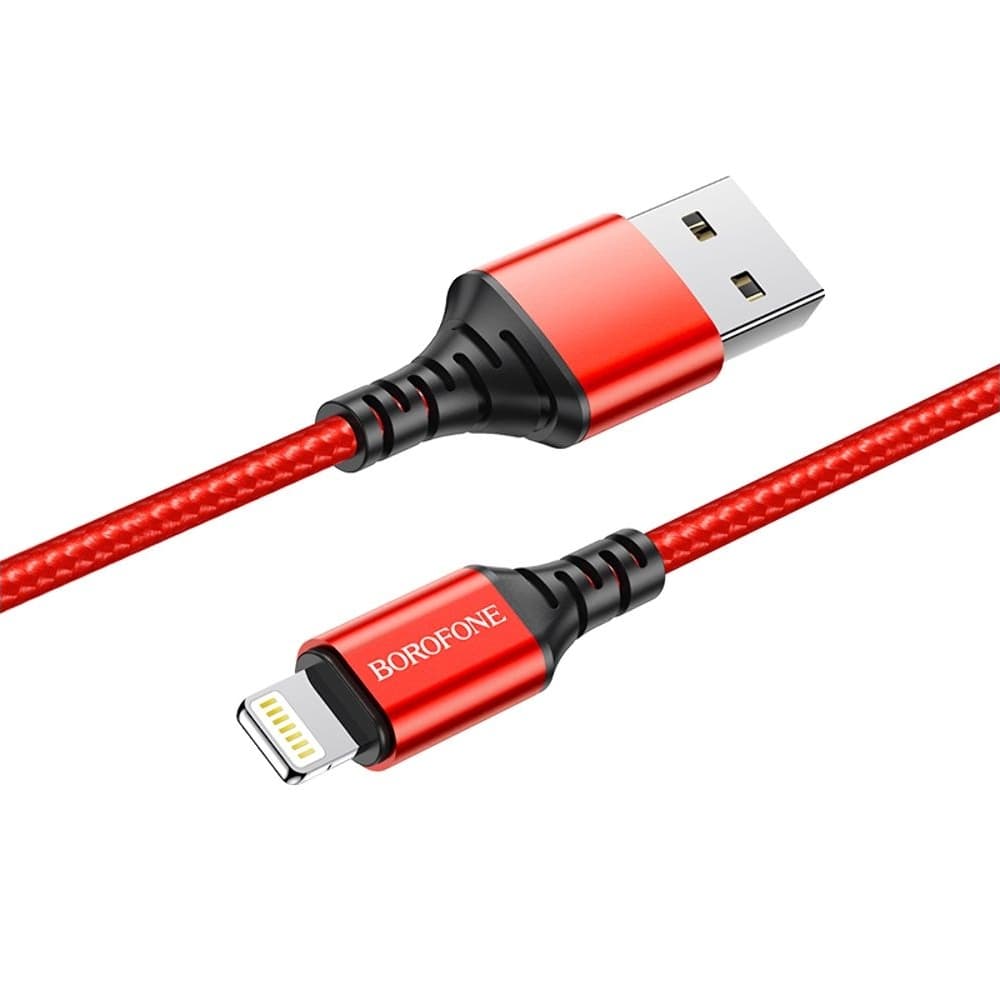 USB-кабель Borofone BX54, Lightning, 2.4 А, 100 см, красный