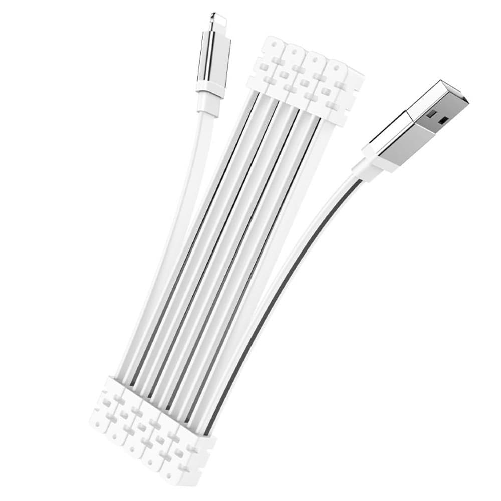 USB-кабель Hoco U103, Lightning, 2.4 А, 100 см, білий
