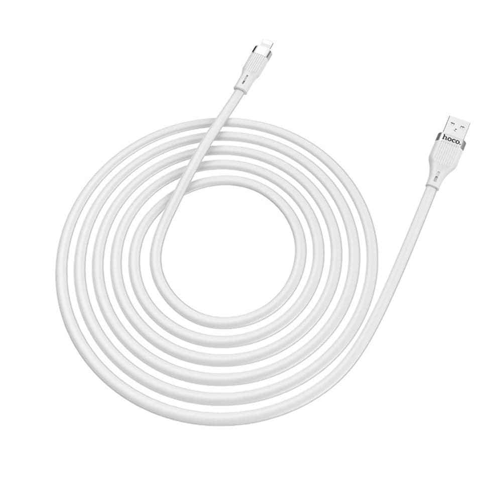 USB-кабель Hoco U72, Lightning, 2.4 А, 120 см, білий