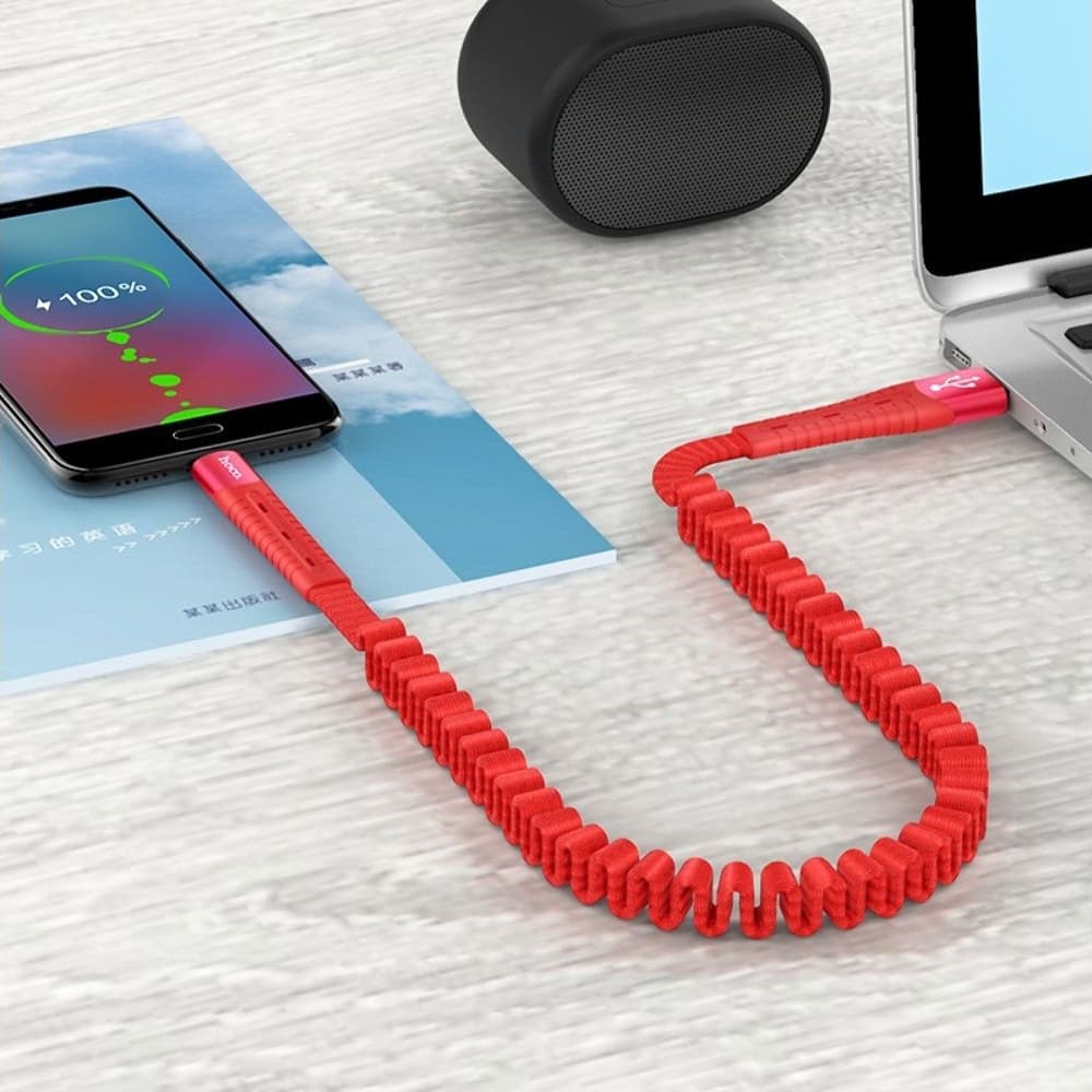 USB-кабель Hoco U78, Micro-USB, 2.4 А, 120 см, красный