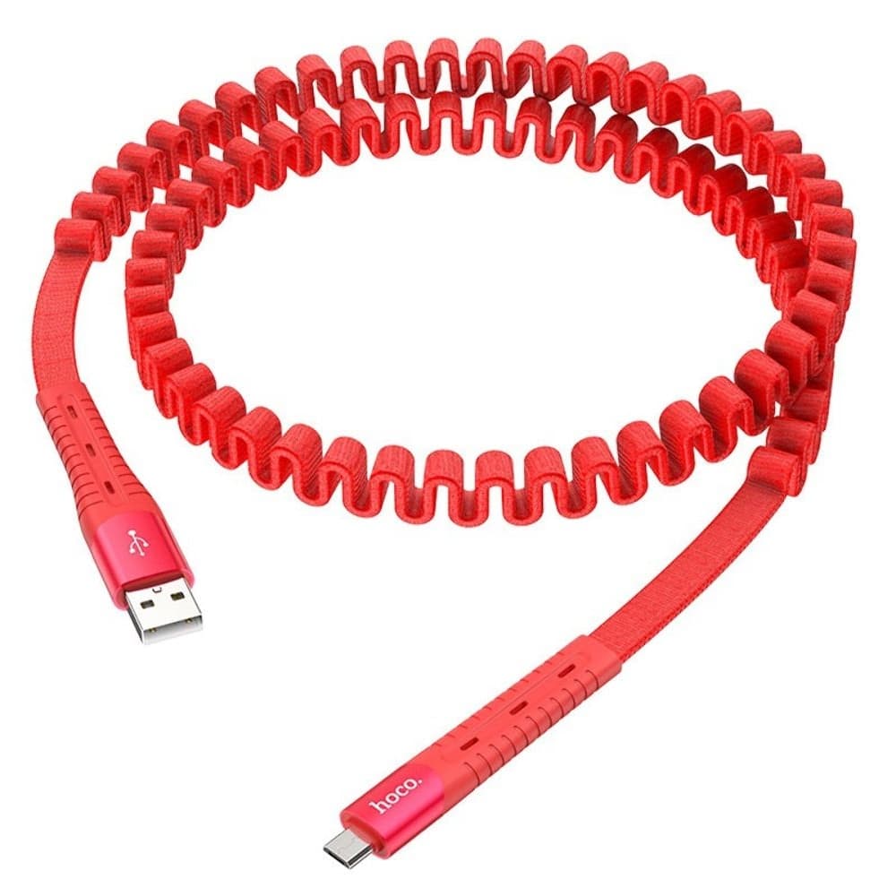USB-кабель Hoco U78, Micro-USB, 2.4 А, 120 см, красный