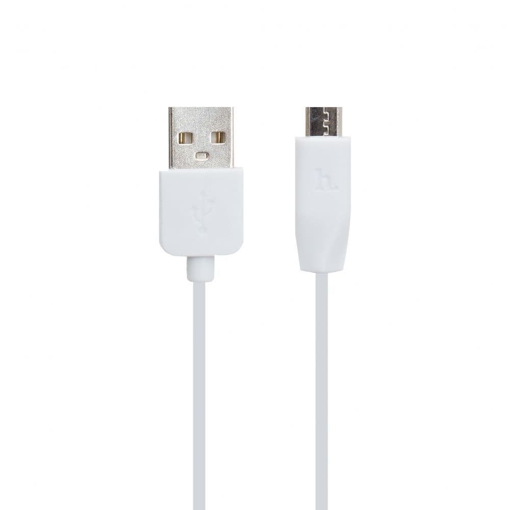 USB-кабель Hoco X1, Micro-USB, 2.4 А, 200 см, білий