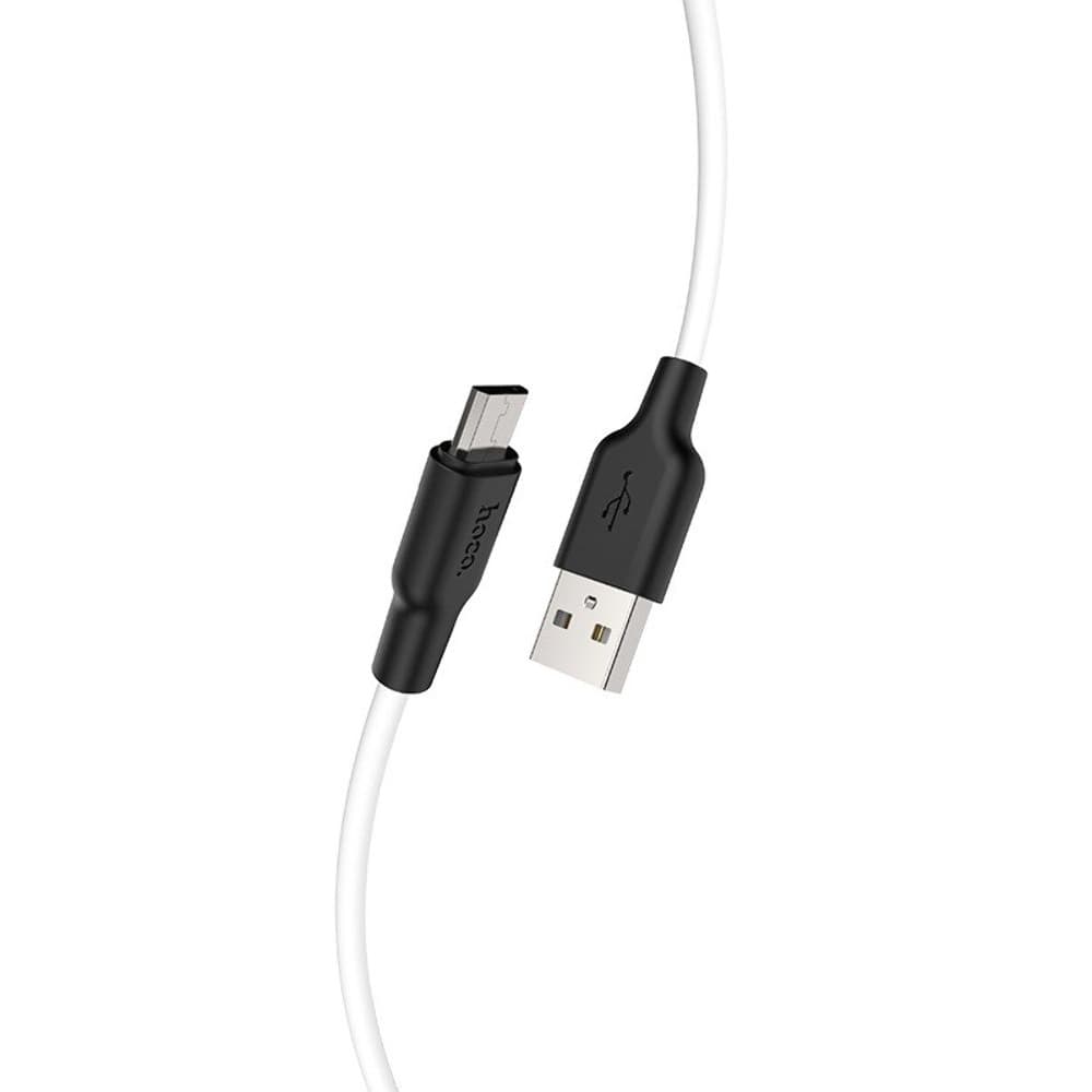 USB-кабель Hoco X21 Plus, Micro-USB, 2.4 А, 100 см, білий