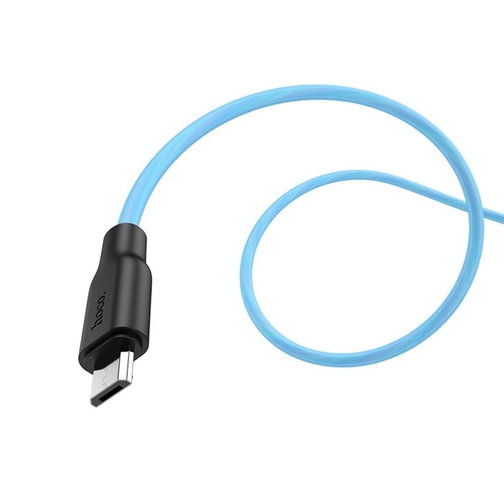 USB-кабель Hoco X21 Plus, Micro-USB, 2.4 А, 100 см, синий