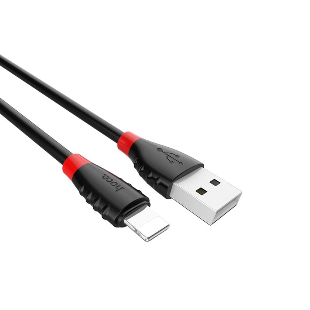 USB-кабель Hoco X27, Lightning, 2.4 А, 120 см, чорний