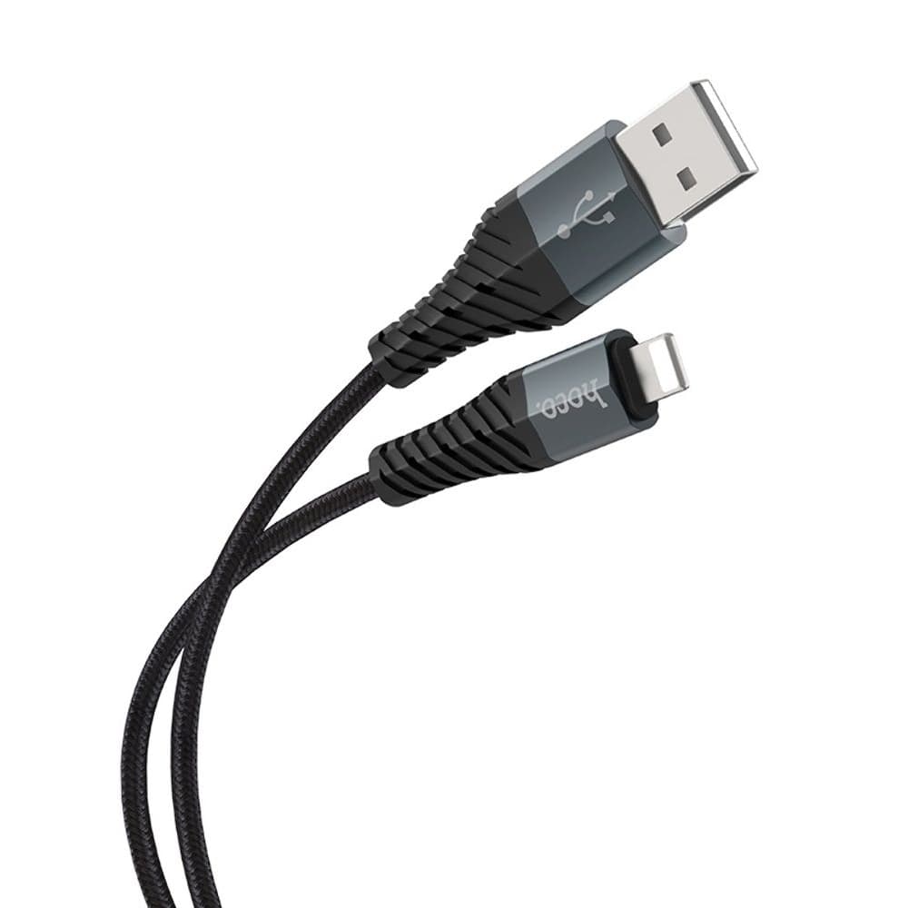 USB-кабель Hoco X38, Lightning, 2.4 А, 100 см, чорний